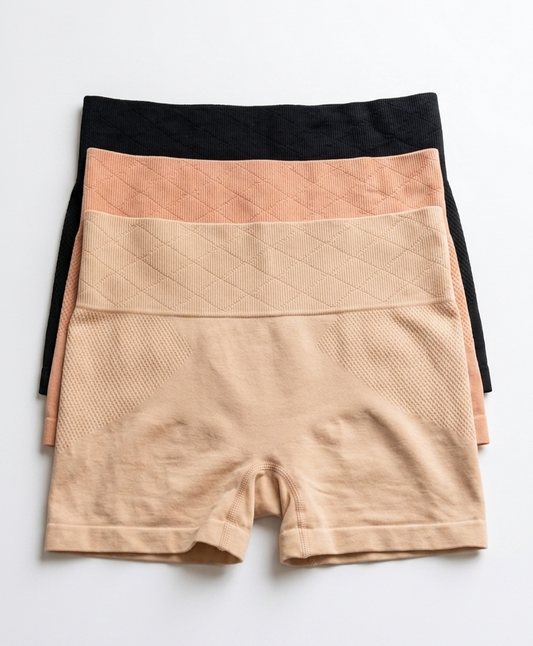 Shapewear 3 On a Hanger - Boy Short Black / Cork / Nude