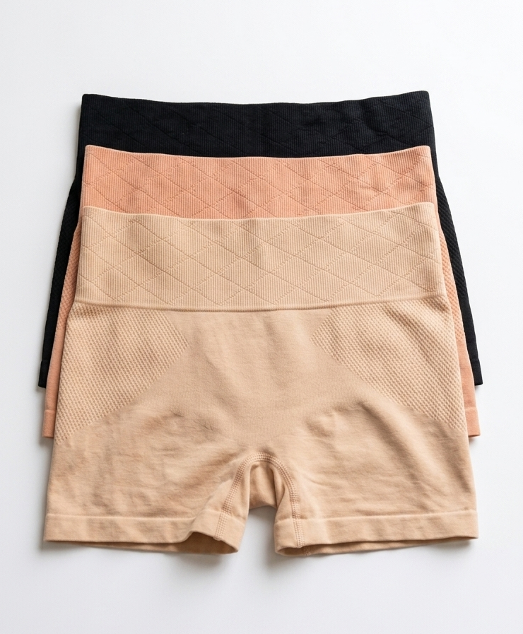 Shapewear 3 On a Hanger - Boy Short Black / Cork / Nude