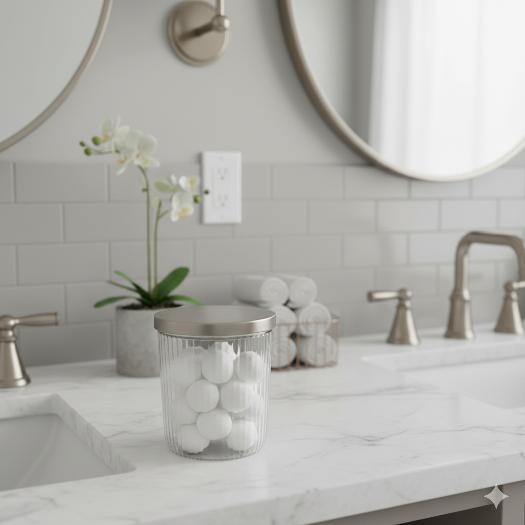 Large Fluted Glass Canister