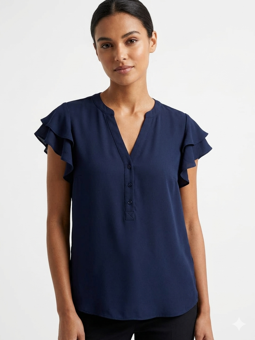 Blouse Navy Blazer  - Zac & Rachel