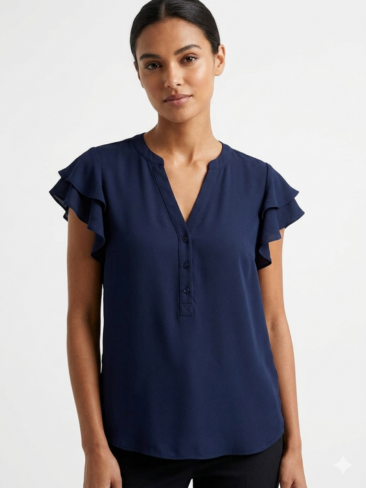 Blouse Navy Blazer  - Zac & Rachel