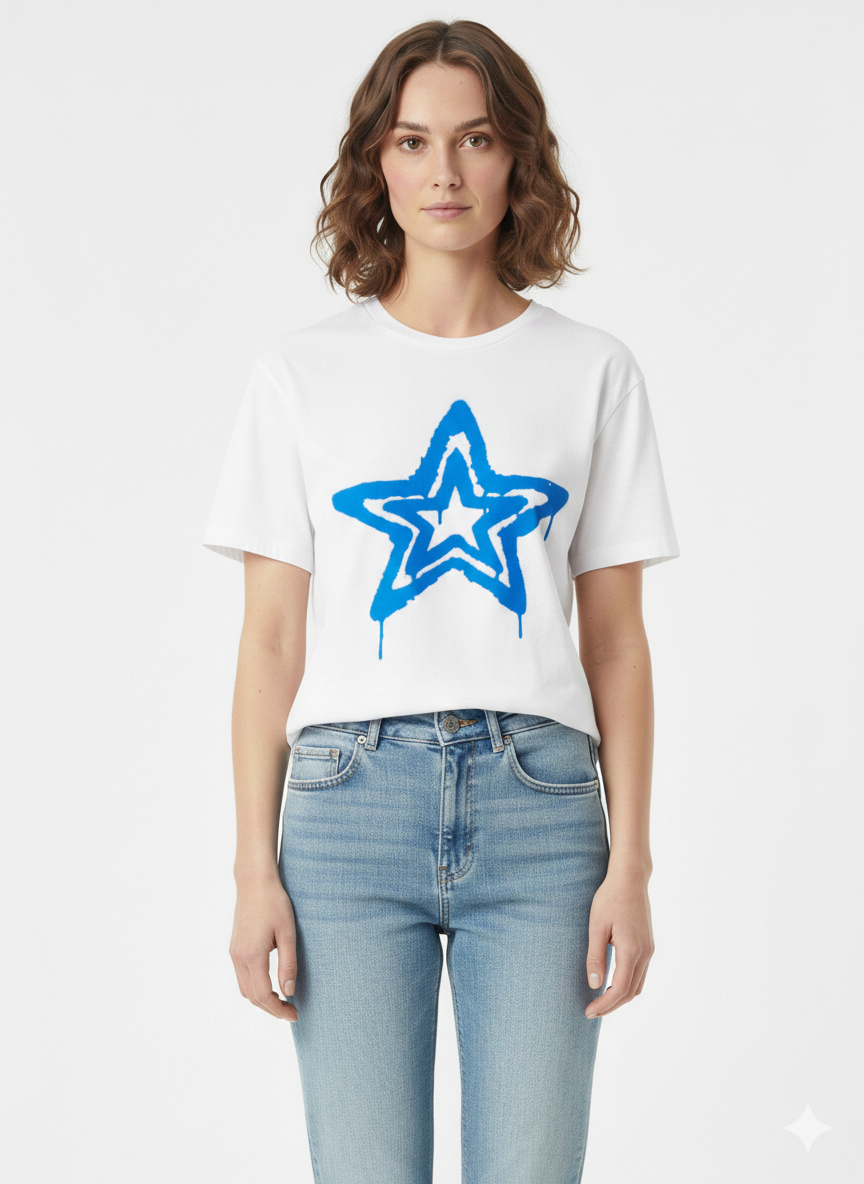 Star Puff T-Shirt Ivory