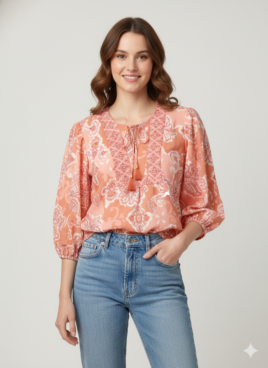 Blouse Clay Oven Print - Nanette Lepore