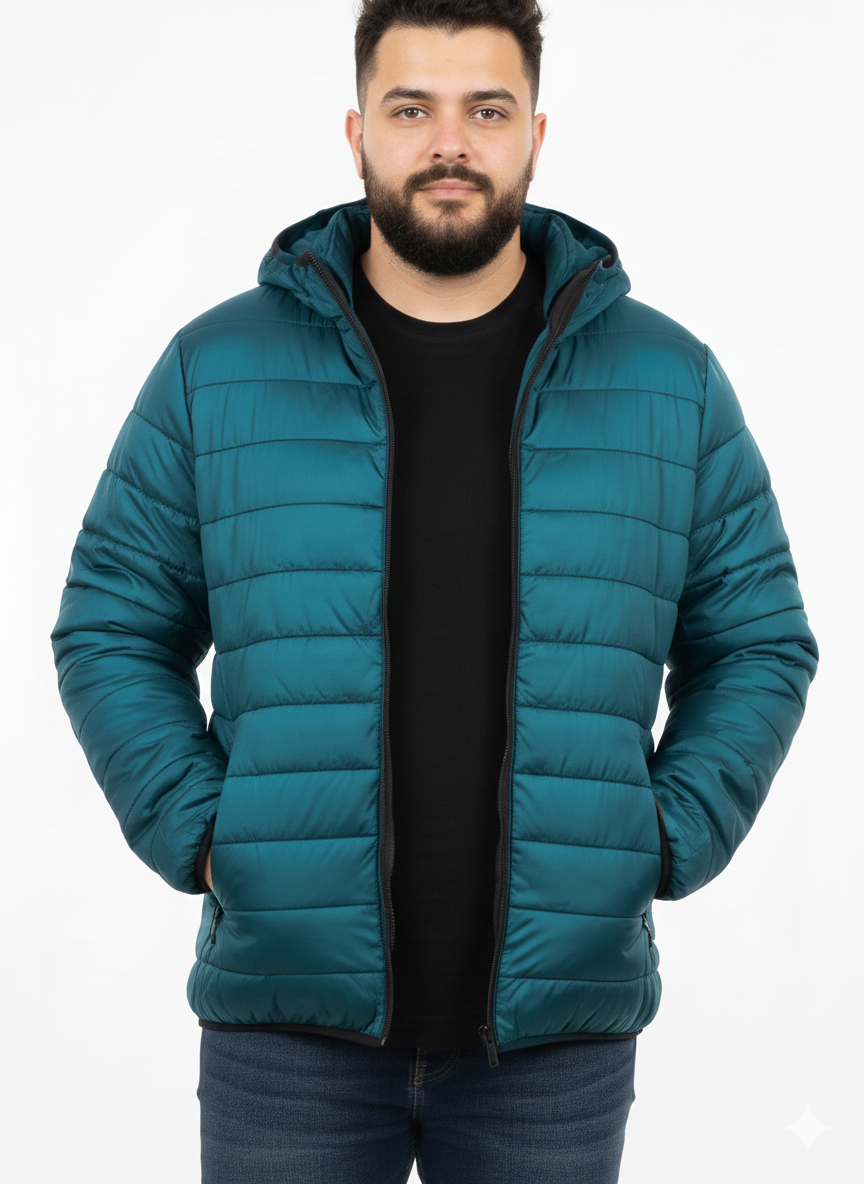 Midweight Matte Faux Packable Jacket Navy