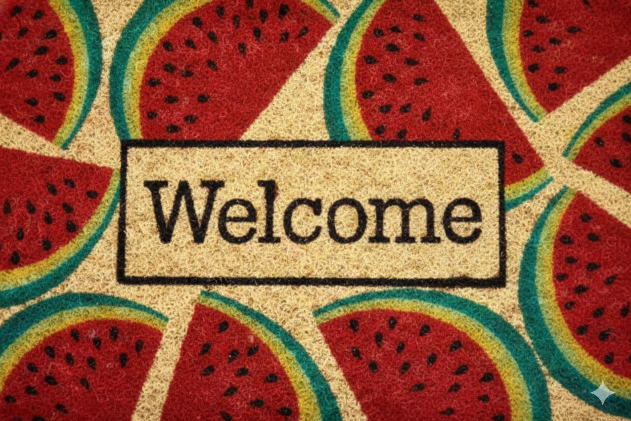 Mat Printed Coir 18x28 Welcome Watermelon