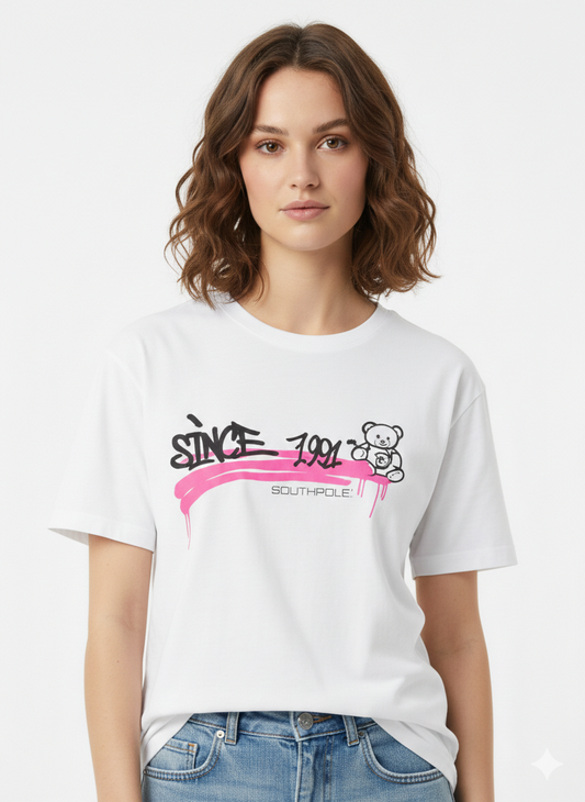 Legacy Graffiti Crop Tee White
