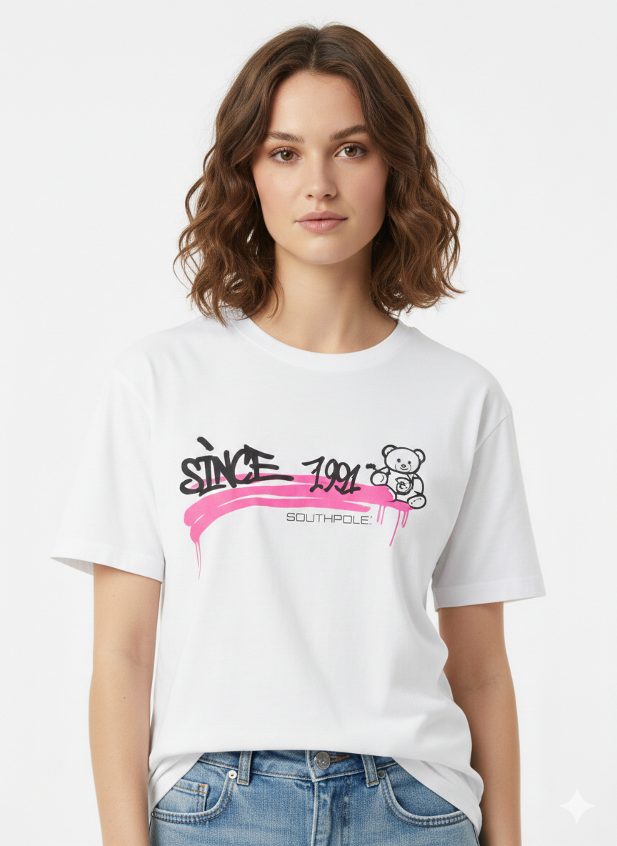 Legacy Graffiti Crop Tee White