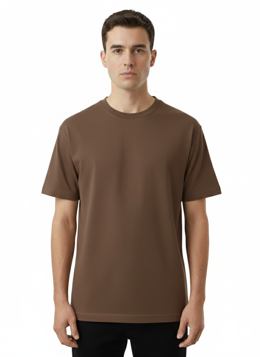 T-Shirt Relaxed Fit Brown -  Luigi Baretta