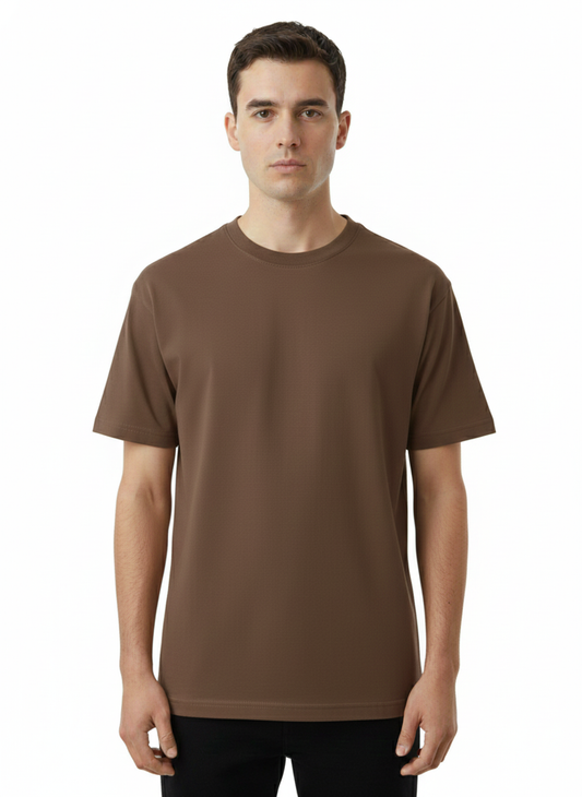 T-Shirt Relaxed Fit Brown -  Luigi Baretta