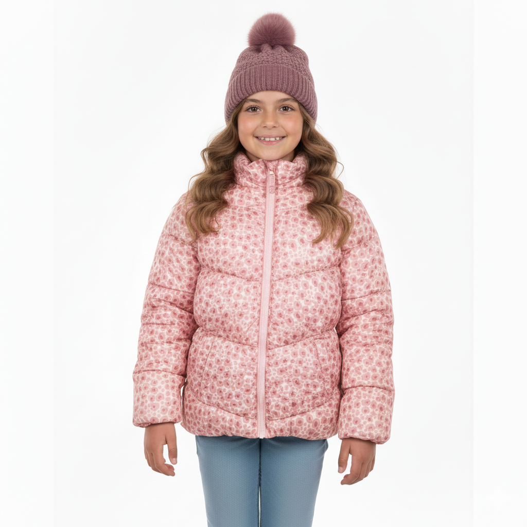 GWP Leopard Print  Puffer Soft Pink