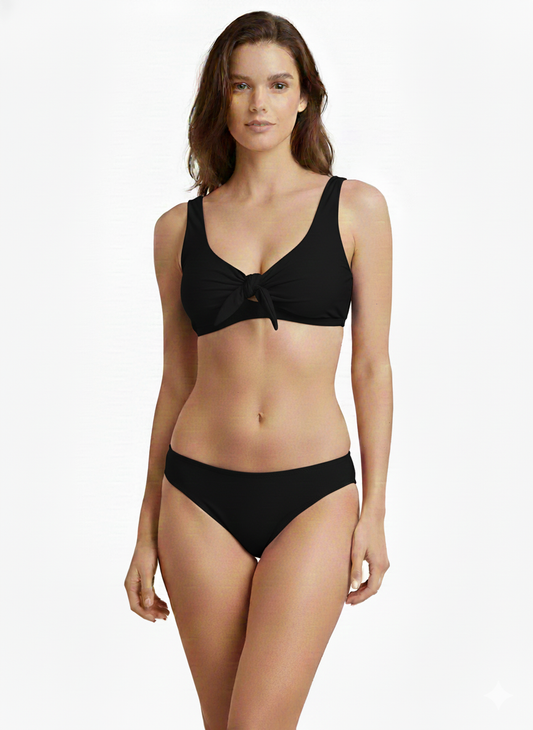 Ladies 2pc Swimsuit Black  - Emma Jordan