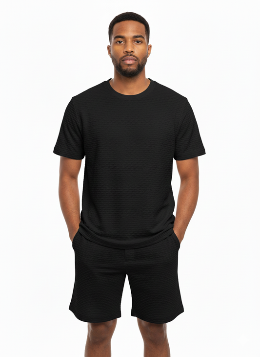 2-Piece set of Men's Black Shorts  - Just Blu