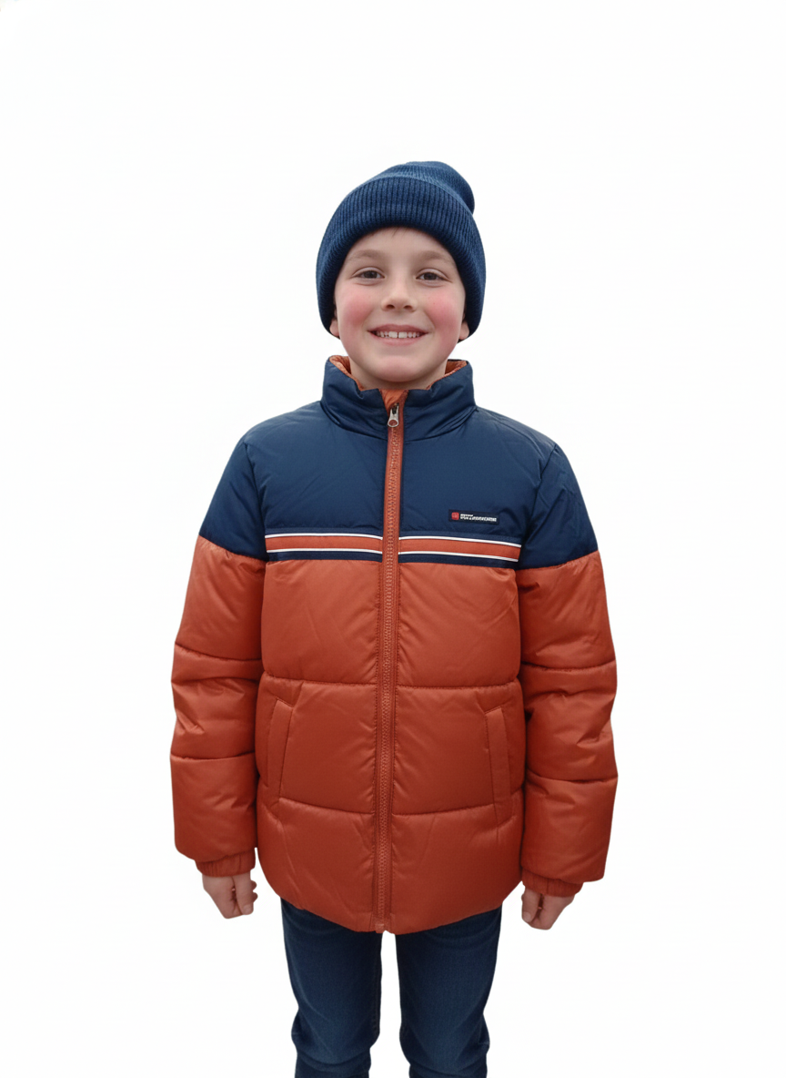 GWP Chest Stripe Puffer Burnt Orange