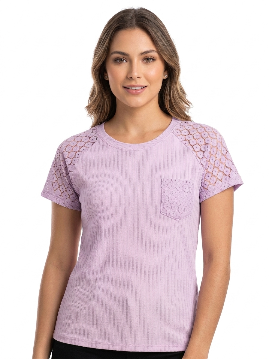 Ladies Missy Top Lilac