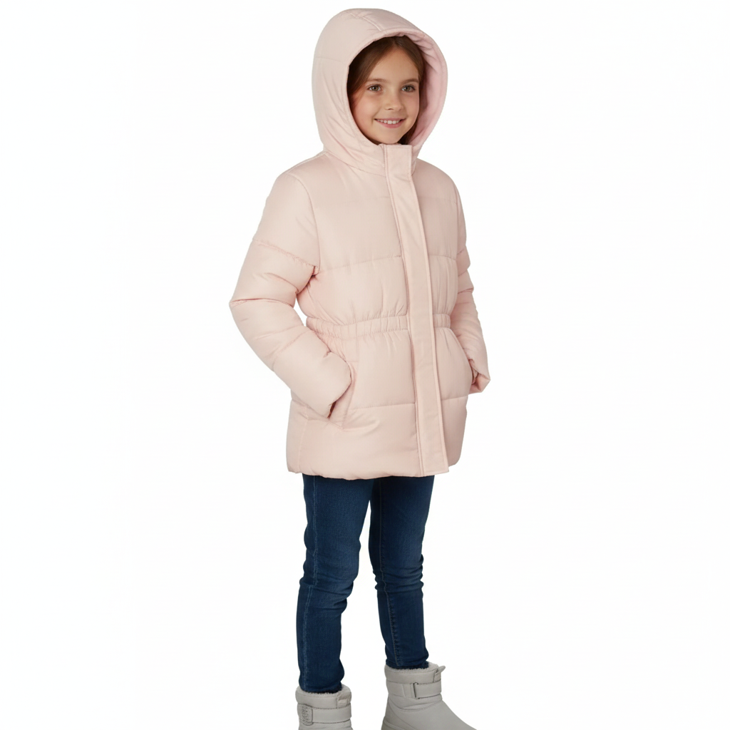 Modern Solid Puffer Soft Pink