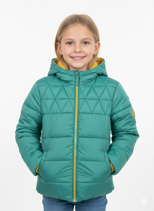 New Solid Puffer Dark Green