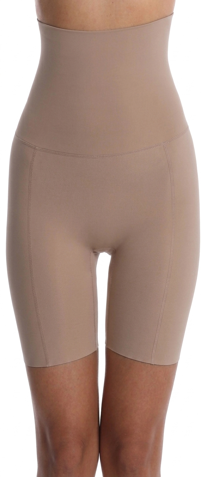 Scuba High - Waist Thigh W/ Layer Black-Nude