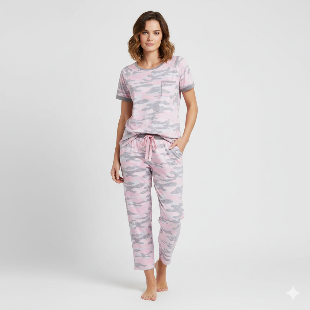 Set 2 Pajama Camo Rose/Grey - Pillow Talk