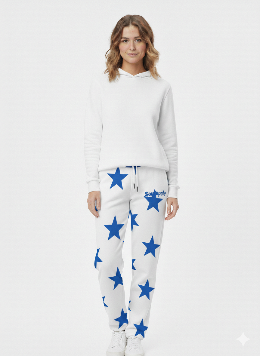 Star Puff Wide Leg Pants Ivory