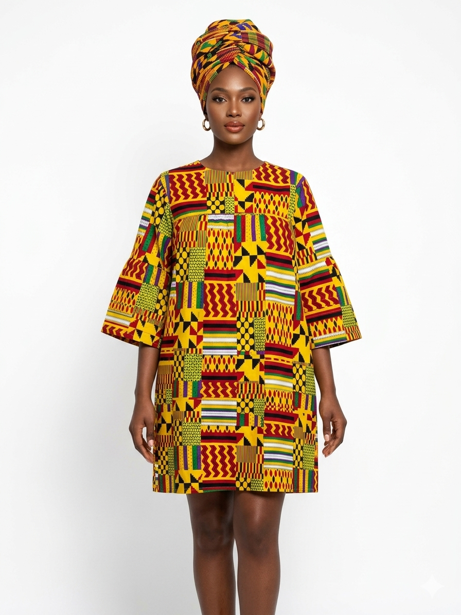 Dress Multi-Color  Print Women - Etnia Negra
