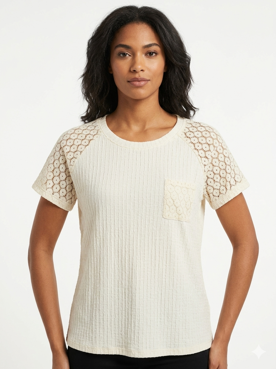 Ladies Missy Top Beige