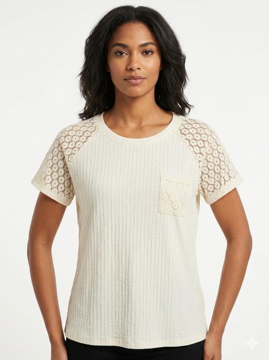 Ladies Missy Top Beige