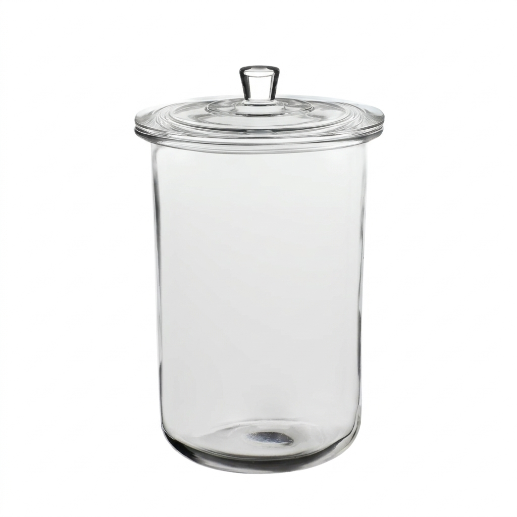 1 gal. Goode Sundry Jar w/Glass Lid + Fitment Clear