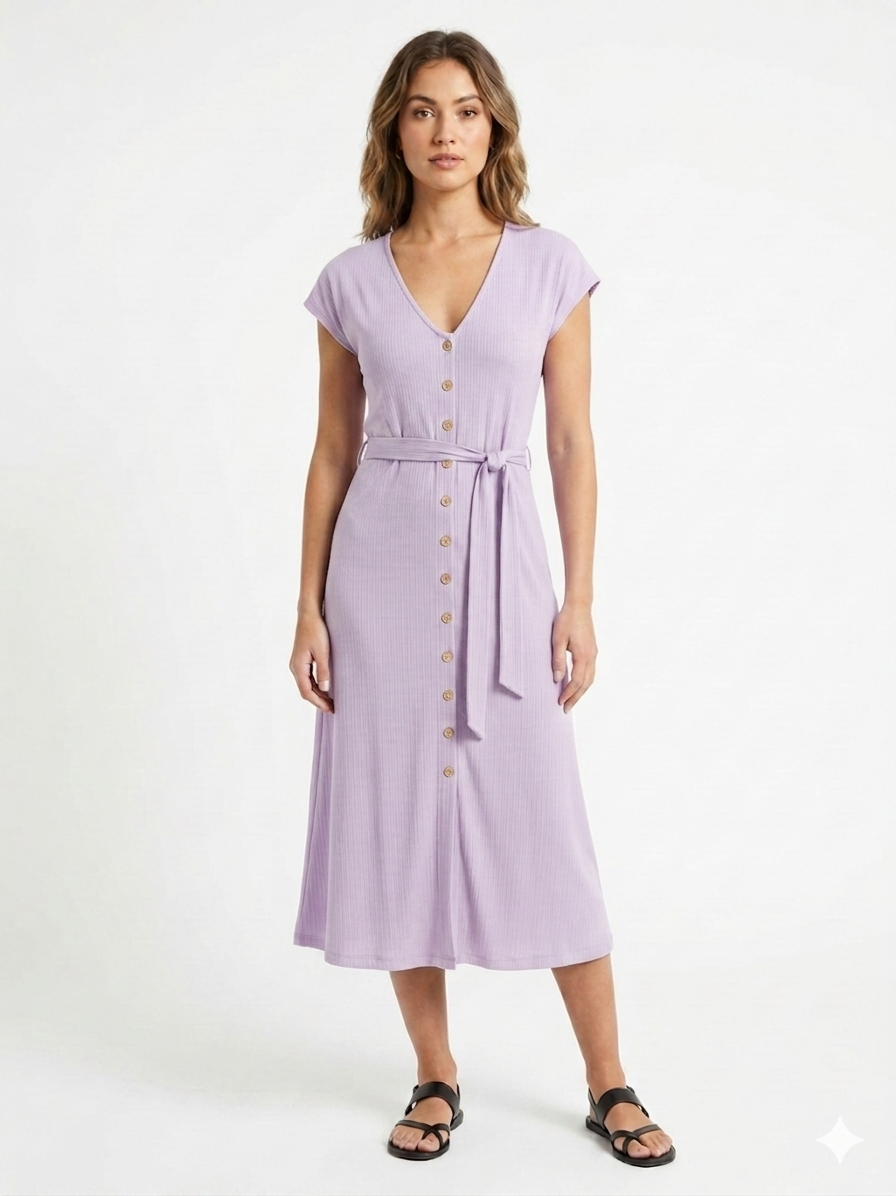 Ladies Yummy Maxi Dress, Lilac - Liz & Lilli