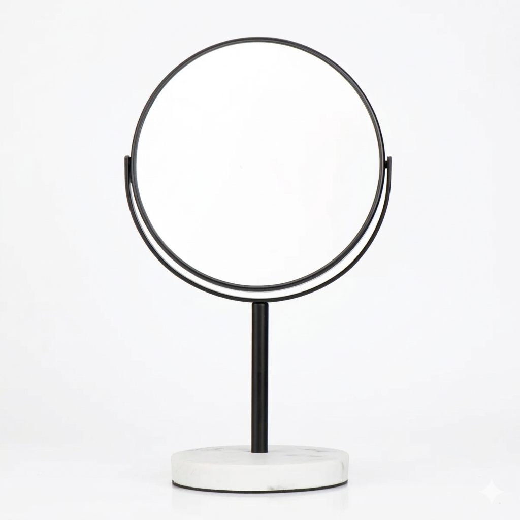 Matte Black  - 8" Closer Look 360 Rotation Tabletop Vanity Mirror 1X/5X