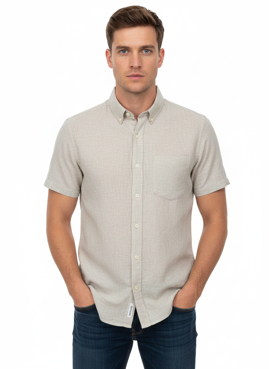Shirt Men Khaki - Just Blu