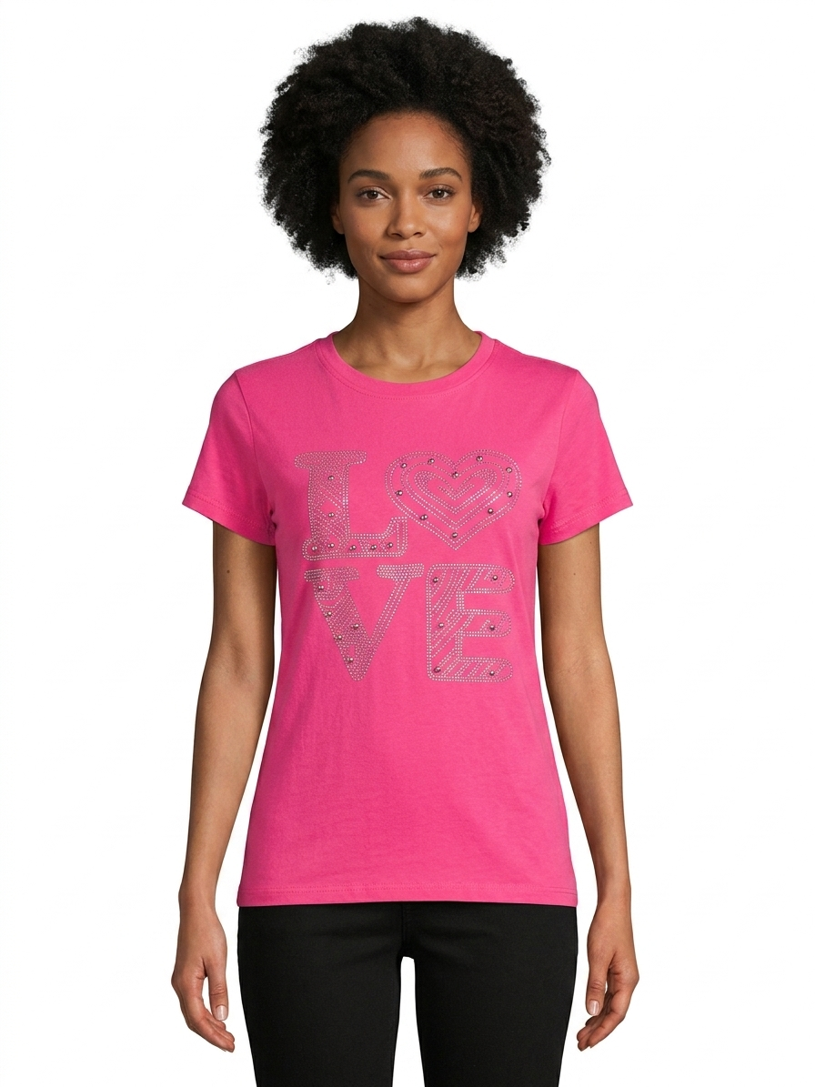 Diamonds Love Top Pink