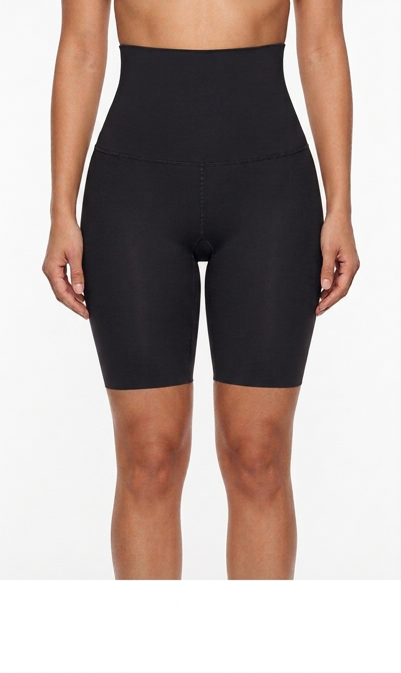 Scuba High - Waist Thigh W/ Layer Black-Mocha