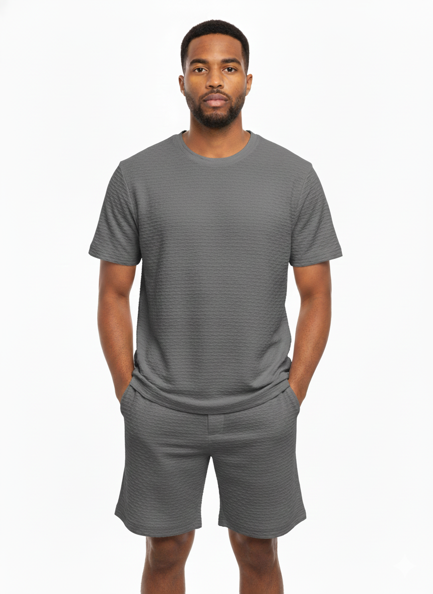 2-Piece set of Men's Grey Shorts  - Just Blu
