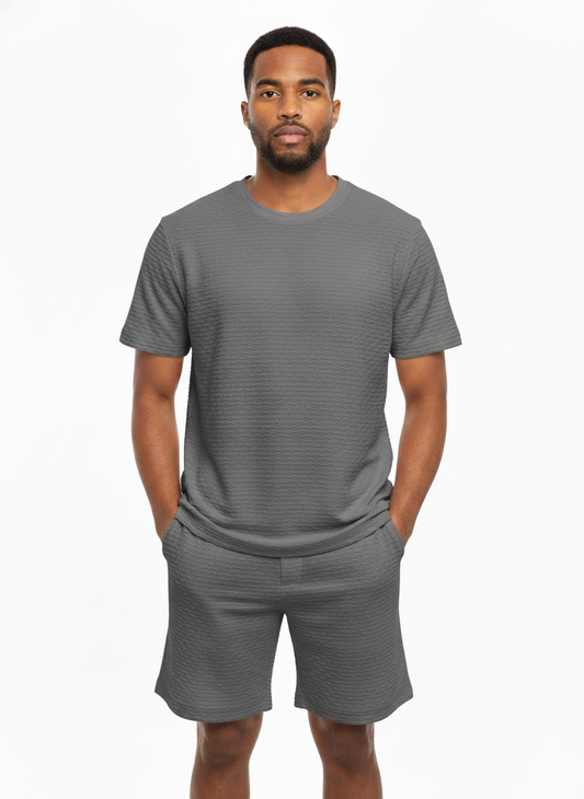 2-Piece set of Men's Grey Shorts  - Just Blu