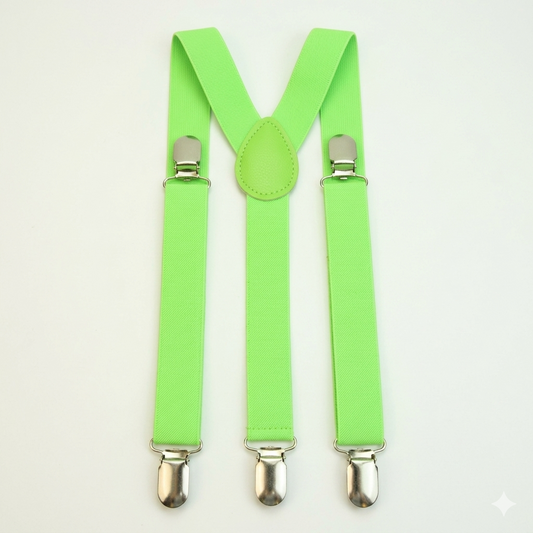 SUSPENDERS BRIGHT GREEN