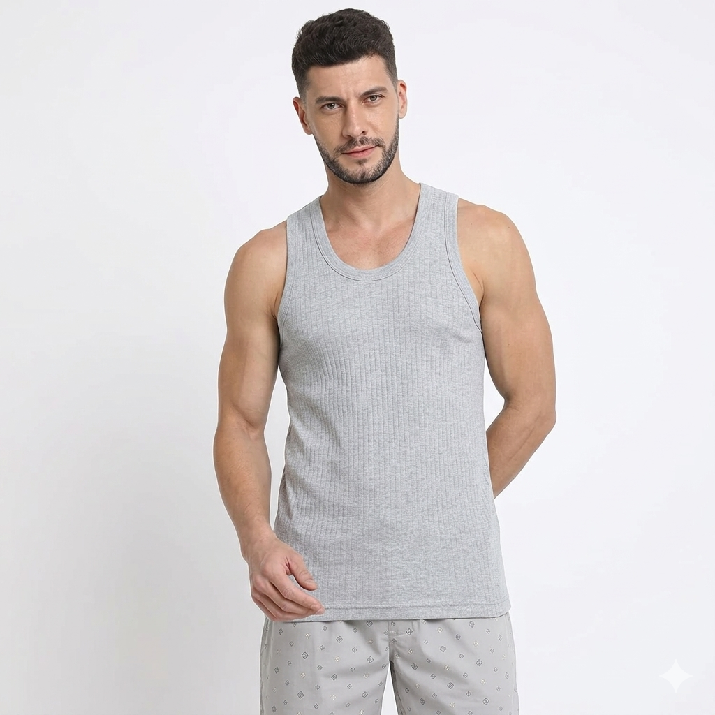 Van Heusen Grey Men's Undershirt Vest 1pc