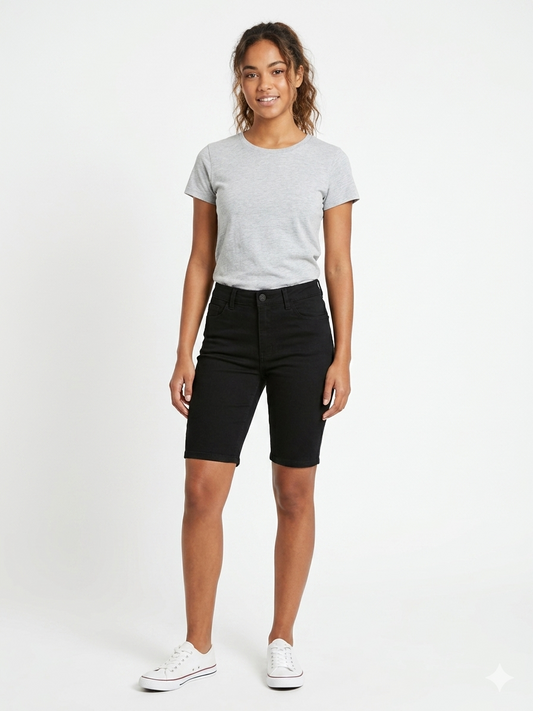 H-Stretch Bermuda Black