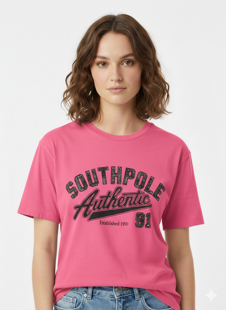 Legacy Cropped T-Shirt Hot Pink