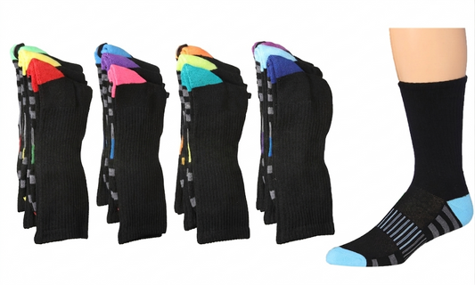 3-Pair Men's Sports Cushion Crew Socks