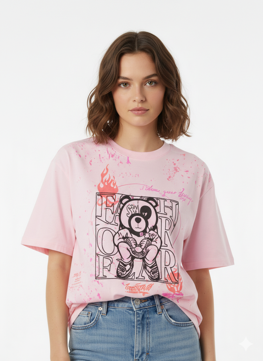 Legacy Bear Relaxed Tee Light Pink