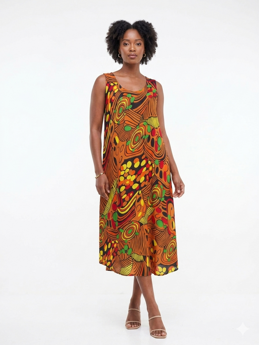 Multi Color Dress Etnia Negra