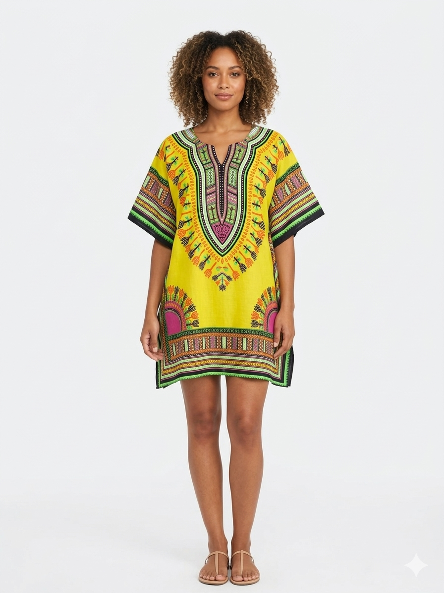 Short  Dashiki Yellow