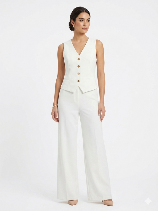 Jumpsuit Sleeve LT Ivory- Shelby & Palmer