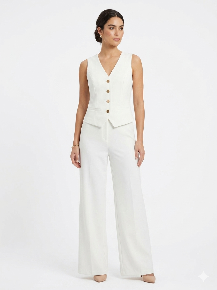 Jumpsuit Sleeve LT Ivory- Shelby & Palmer