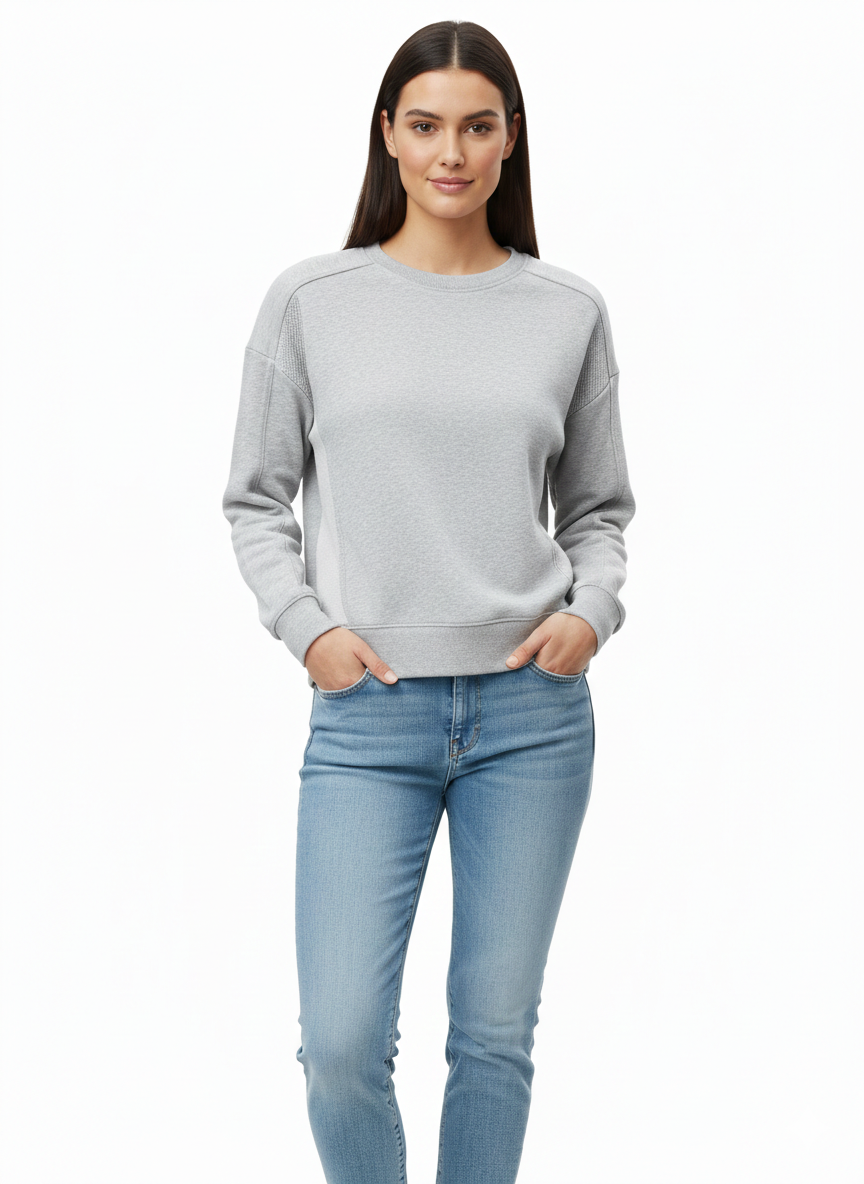 Garment Wash Boxy L/ Heather Grey