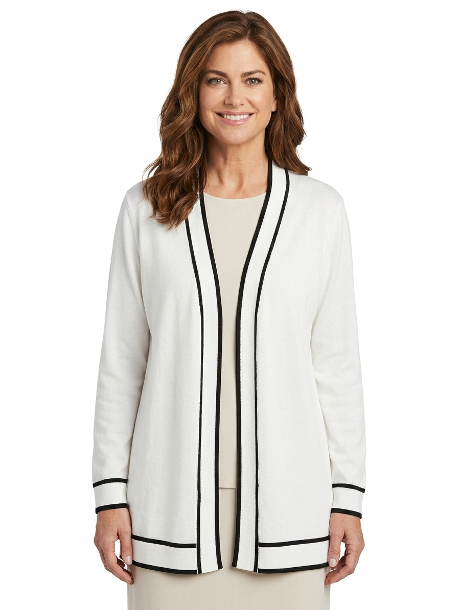 Jersey Shrug with Tipping and White/ Black Combo