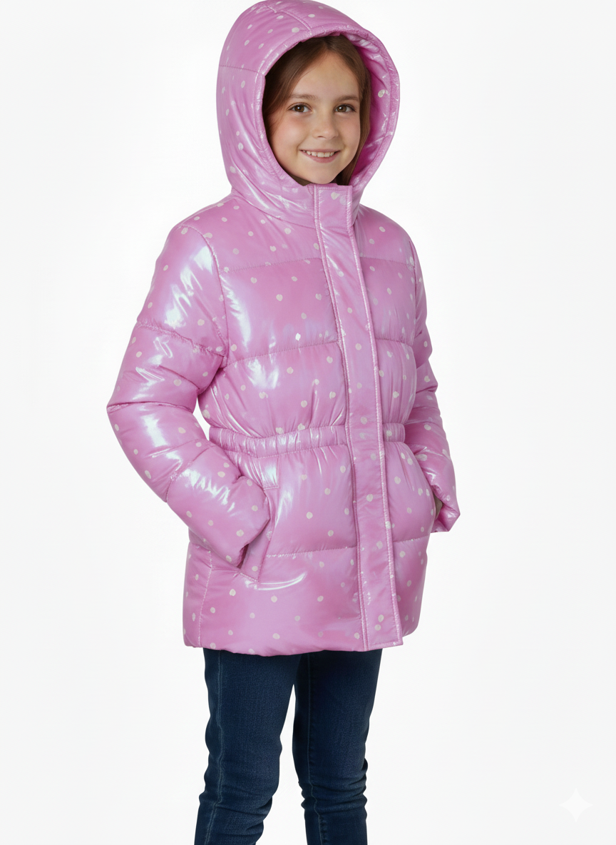 Iridescent Heart Puffer Purple