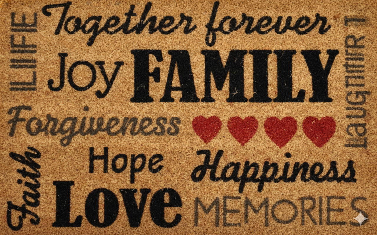 Mat Printed Coir 18x28 Multi Words