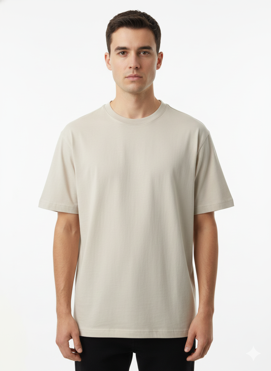 T-Shirt Relaxed Fit Cream -  Luigi Baretta