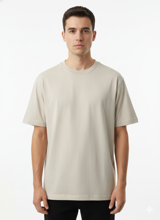 T-Shirt Relaxed Fit Cream -  Luigi Baretta